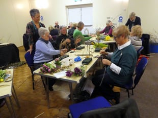 Members enjoyed Crediton Flower Club workshop