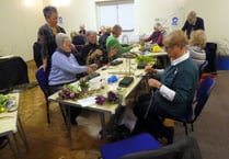 Members enjoyed Crediton Flower Club workshop