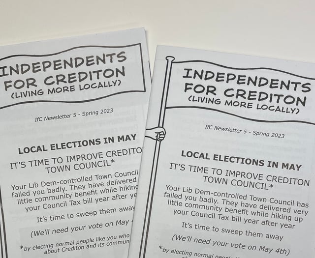 Letter: Taken aback by Independents for Crediton leaflet tone/content
