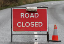 Road closed at Bickleigh due to burst water main
