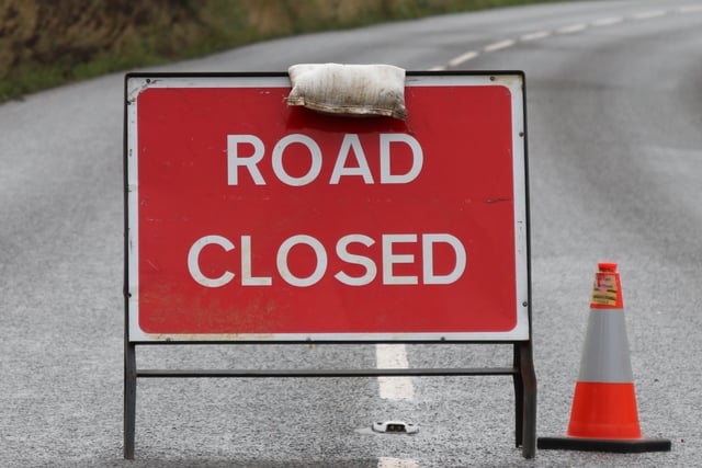 Emergency road closure through Bow