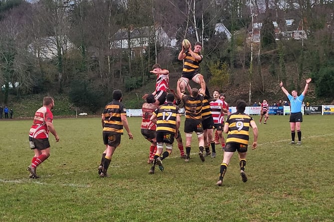 During the Crediton RFC v St Austell game.

