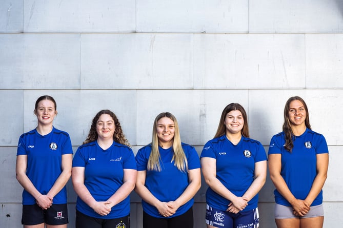 Five of the six from Exeter College Women’s Rugby Academy selected to represent England in the U18 squad.
