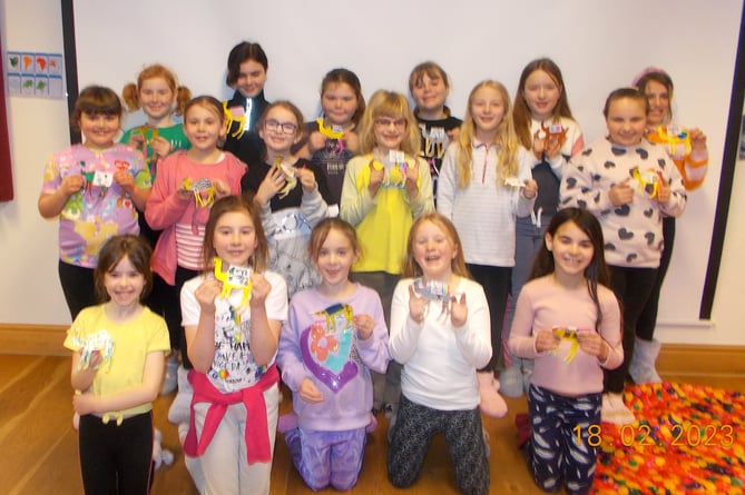 Members of the 4th Crediton Brownies during their holiday ‘around the world’.
