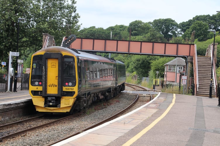 Crediton Railway Station. Stock image. AQ 7372