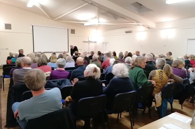 The audience assembling for the 'Tudor Taxes and Georgian Fires' event.