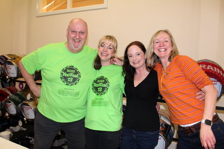 Doing a stint on the bar, some of the volunteer helpers.  SR 7117 - See more images in the Courier, on sale tomorrow!