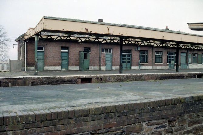 The main station building at Okehampton in 1982