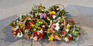 Flowers for Mothering Sunday at Crediton Methodist Church
