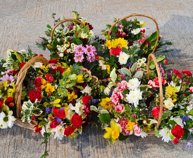 Flowers for Mothering Sunday at Crediton Methodist Church
