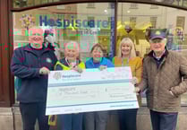 Rotary Club of Crediton (Boniface) donated £1,000 to Hospiscare
