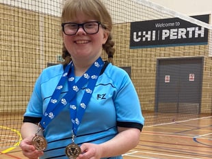 Two silvers for Dee in Disability Four Nations Badminton competition 
