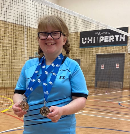 Dee Weiner from Crediton won two silver medals for England in the Scottish Disability Four Nations Badminton competition.