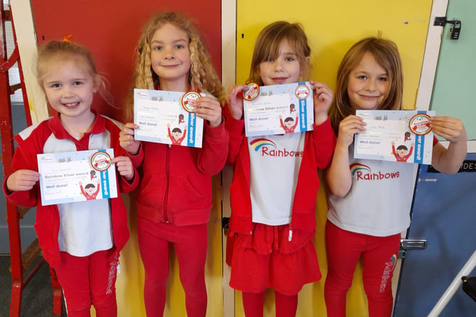 The proud Rainbows with their Silver Awards.