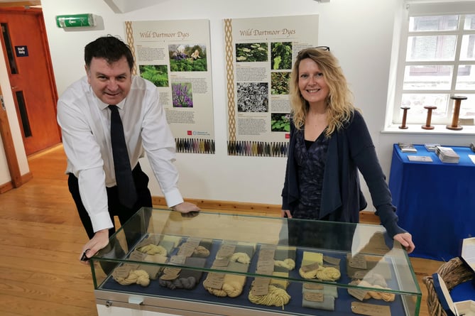 Mel Stride MP with Museum of Dartmoor Life curator and manager Kristy Turner promoting its new exhibitions for 2023.