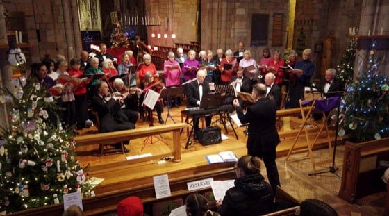 The North Creedy Choral Society after its successful concert in December.
