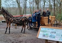 Horse and carriage sculpture opens at Stover Country Park
