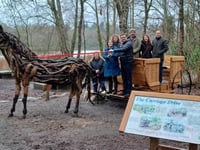 Horse and carriage sculpture opens at Stover Country Park
