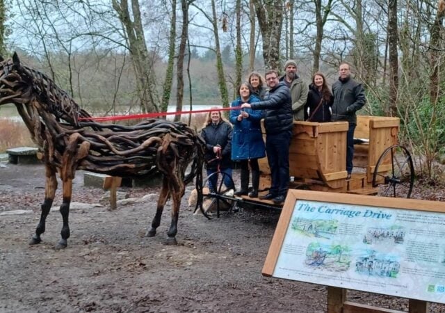 Horse and carriage sculpture opens at Stover Country Park
