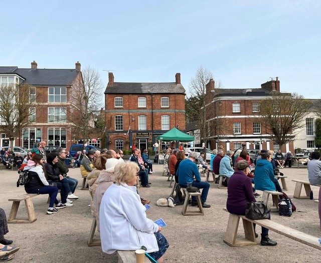A Good turnout for Crediton Congregational Church Easter Service 