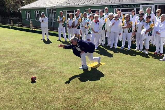 The sun shone for season opening at Crediton Bowling Club

