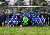 Crediton United AFC first team at a recent match
