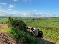 ‘What a beautiful place to crash!’ Driver's lucky escape at Crediton
