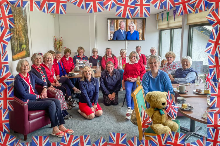 The ladies who took part in the Red, White and Blue Day at Downes Crediton Golf Club.