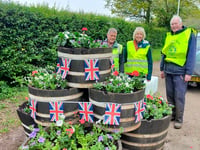 Crediton Hamlets grant towards Rotary planters
