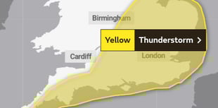Yellow warning of thunderstorms today