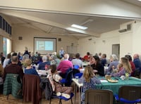 Paul Cleave welcomed back to talk at Cheriton Fitzpaine
