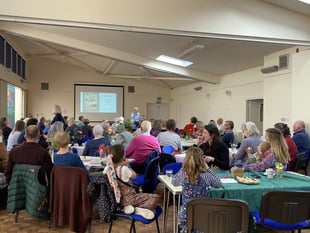 Paul Cleave welcomed back to talk at Cheriton Fitzpaine
