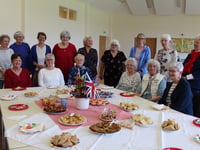 A magnificent spread for Yeoford Yarns Coronation tea
