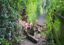 UPDATED: Partial wall collapse at Penton Lane in Crediton
