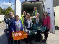Sustainable Crediton Community Larder thanks Tesco for food donations

