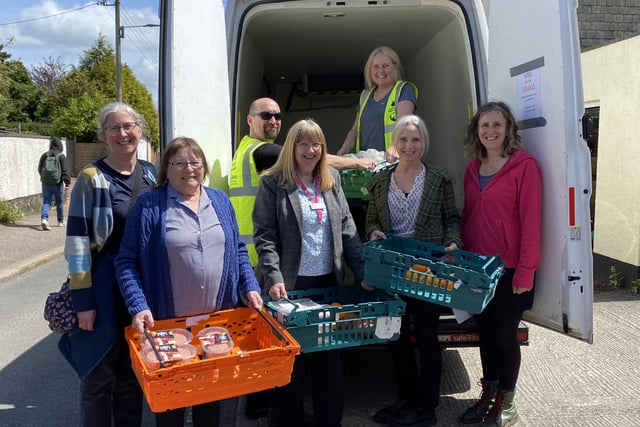 Sustainable Crediton Community Larder thanks Tesco for food donations
