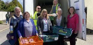 Sustainable Crediton Community Larder thanks Tesco for food donations
