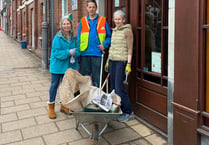Political group helped sweep Crediton High Street
