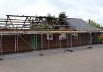 Repair work now underway at Cheriton Bishop Village Hall
