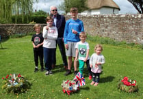 Coldridge children were presented with commemorative coins
