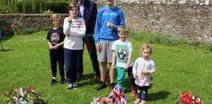 Coldridge children were presented with commemorative coins
