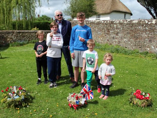 Coldridge children were presented with commemorative coins
