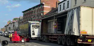 Traffic delays in Crediton High Street

