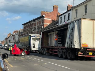Traffic delays in Crediton High Street
