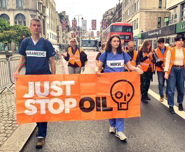 Exeter grandmother on London Just Stop Oil slow march

