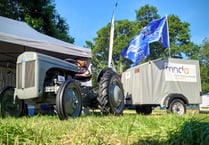 Little grey Fergie tractor heading to Crediton in aid of MND on June 14
