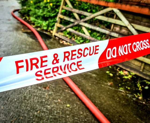 Fire crews put out shed blaze in Okehampton