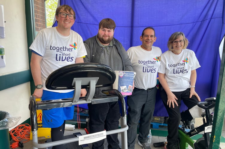 Morrisons Crediton staff walked and cycled 219 miles during a recent challenge and raised £580, thanks to shoppers donations, in aid of Together for Short Lives, supporting children’s hospices. AQ 7068