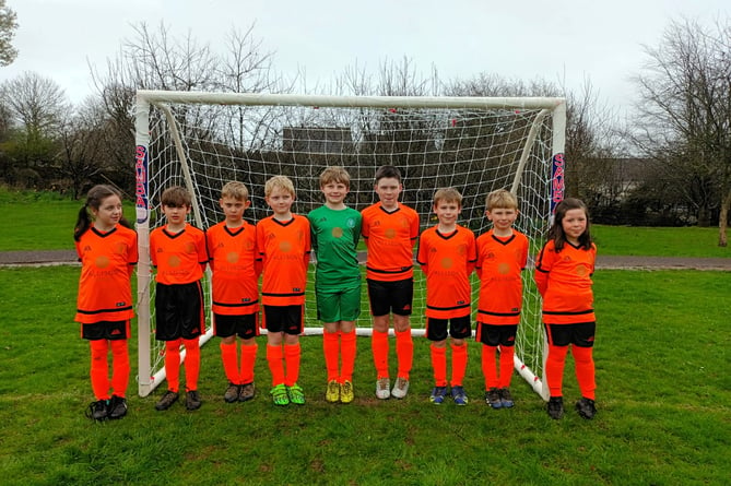 Winkleigh Primary School football team was given new kit by Allison Homes.