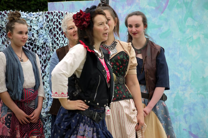 Thea Thurlow, Jenny Start, Christy Thurlow, Jess Laver and Nell Hodgson during rehearsals for ‘Much Ado About Nothing’.